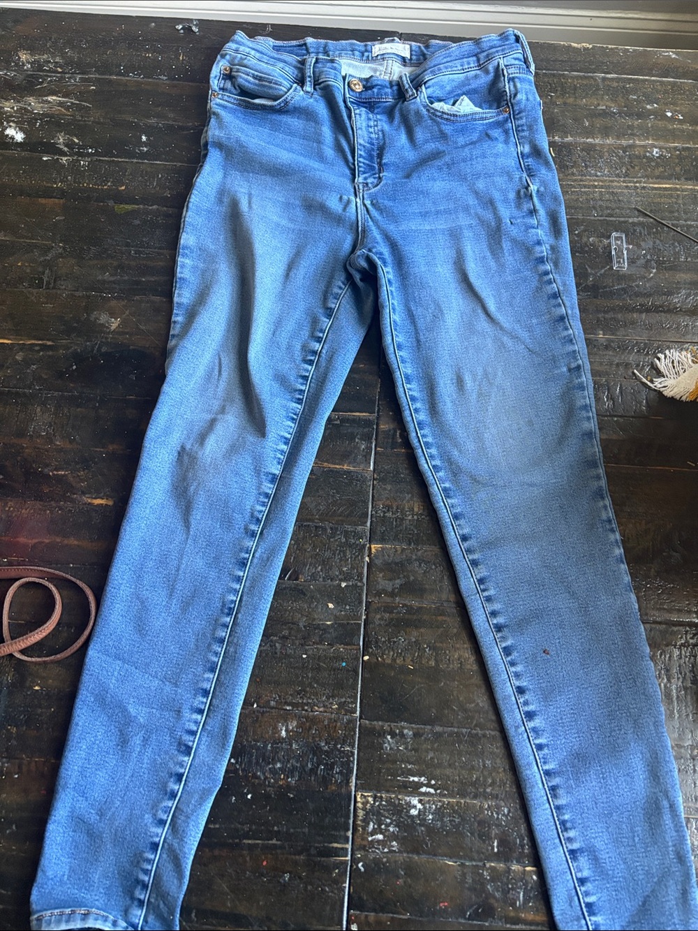 Nicole Miller Light Blue High-Rise Skinny Jeans